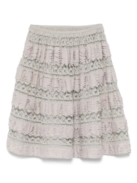Alaïa Pre-Owned 2000s lace-panelled skirt