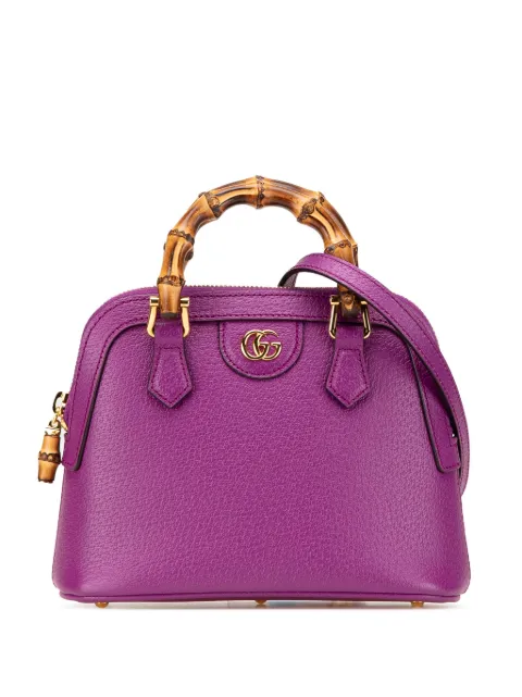 Gucci Pre-Owned 2000-2015 Mini Dollar Calfskin Bamboo Diana Dome satchel