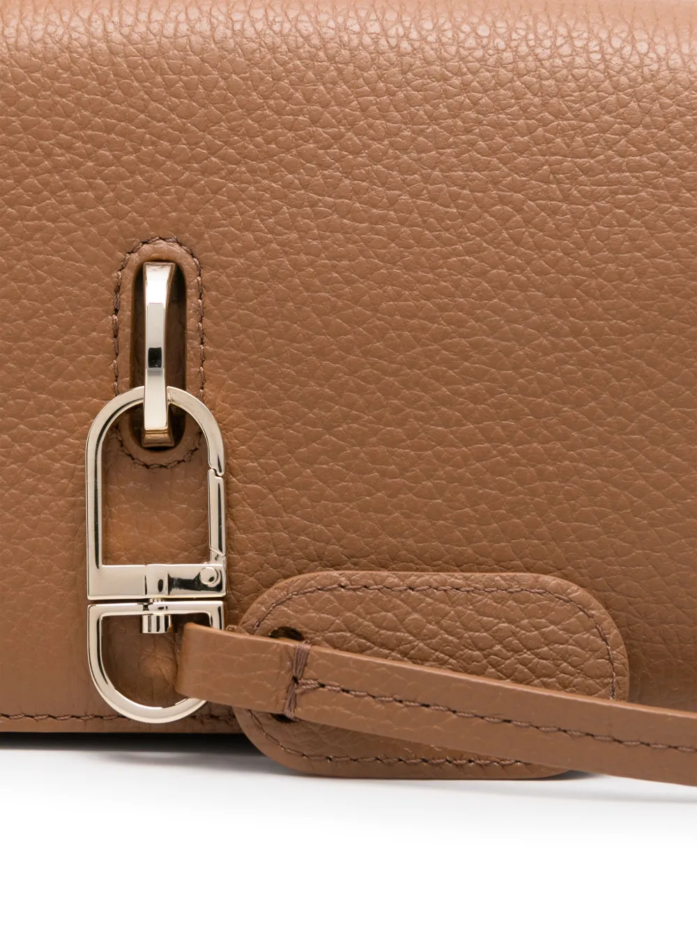 Giorgio Armani Leren crossbodytas Bruin