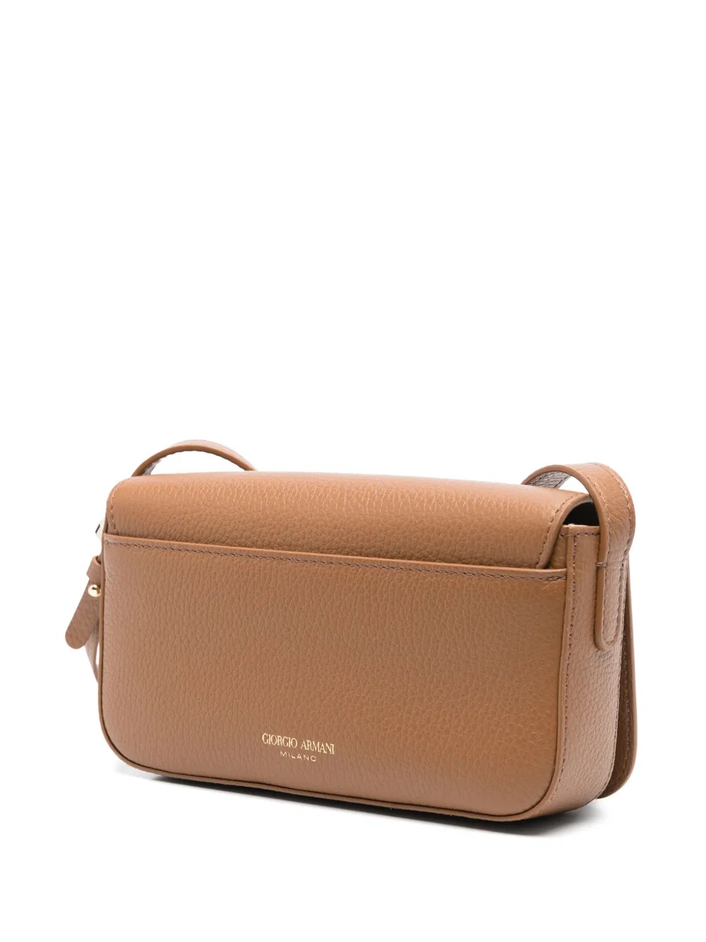 Giorgio Armani Leren crossbodytas Bruin