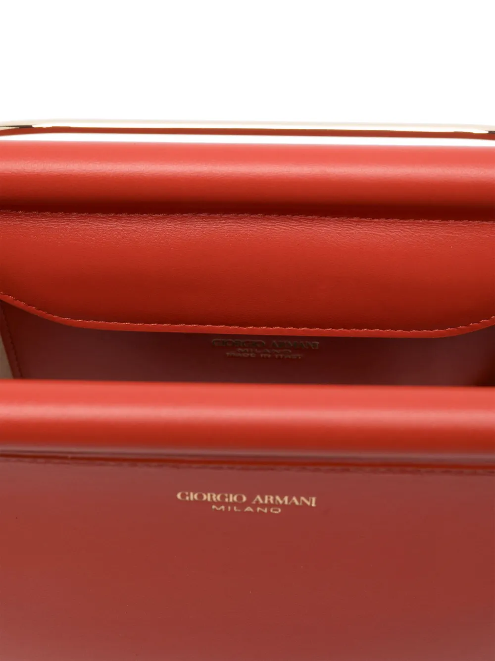 Shop Giorgio Armani Small Leather Tote Bag