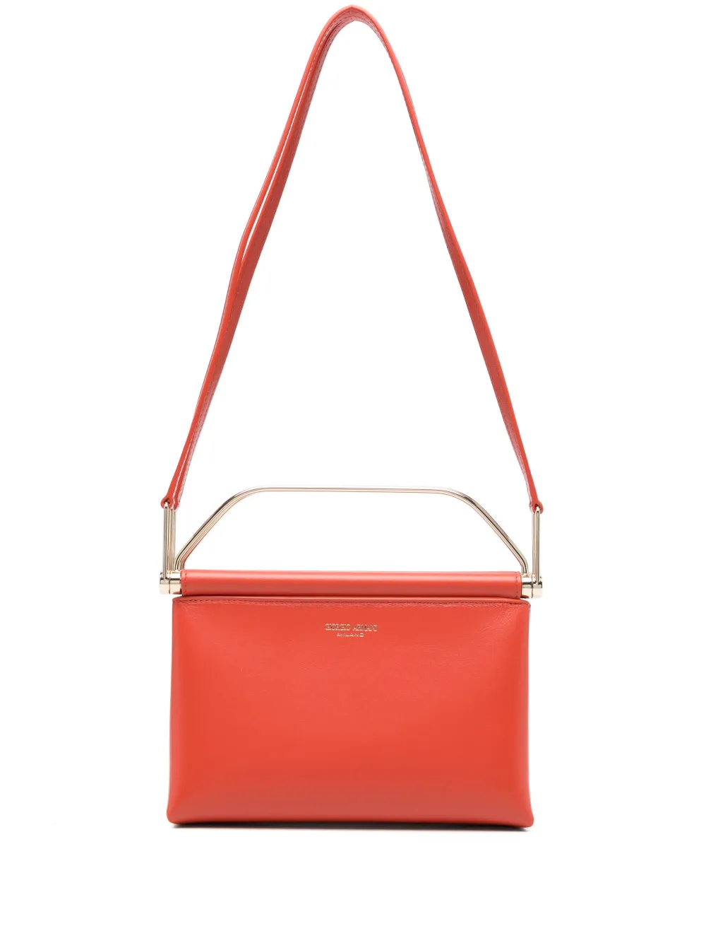 Shop Giorgio Armani Small Leather Tote Bag
