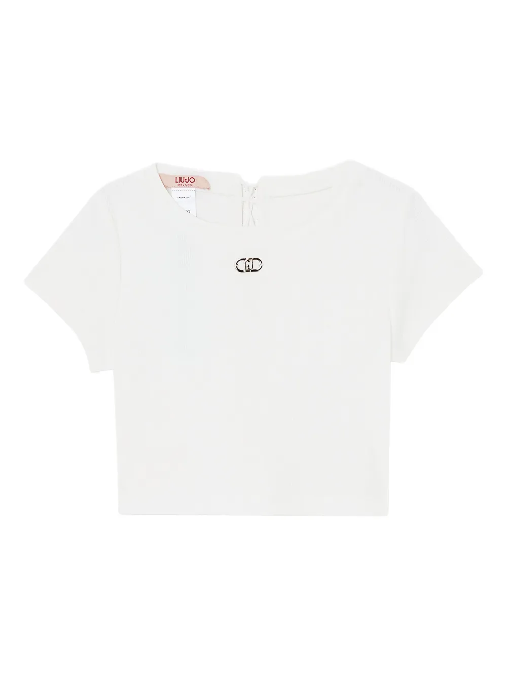 Liu Jo Kids ribbed short-sleeve top | White | Image 1
