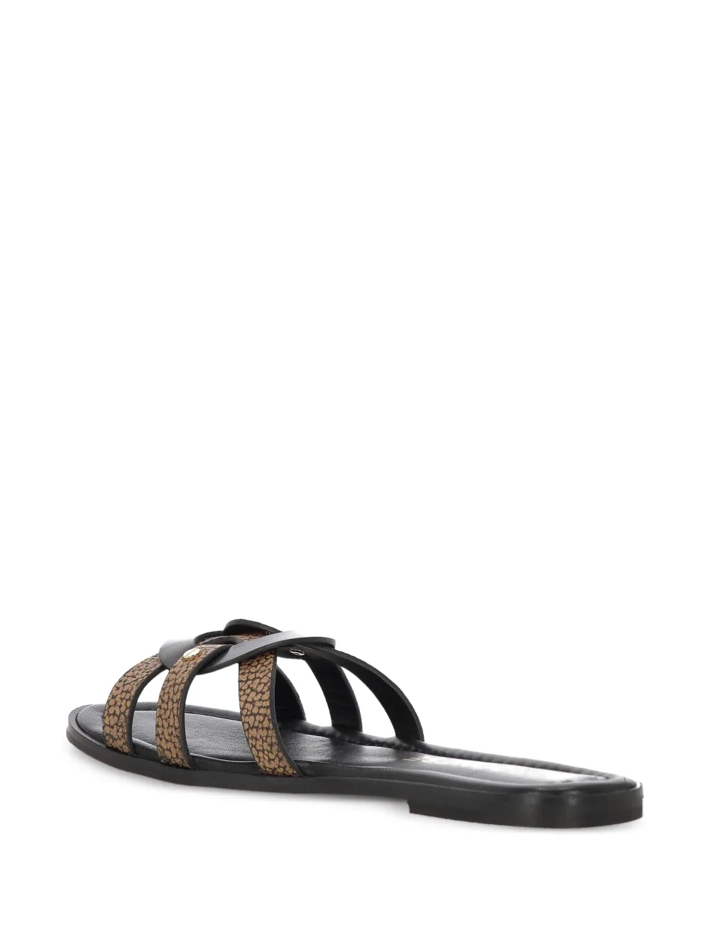Borbonese leather sandals Black