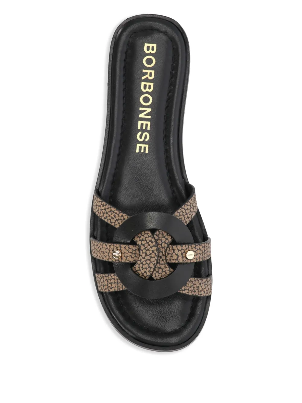 Borbonese leather sandals Black