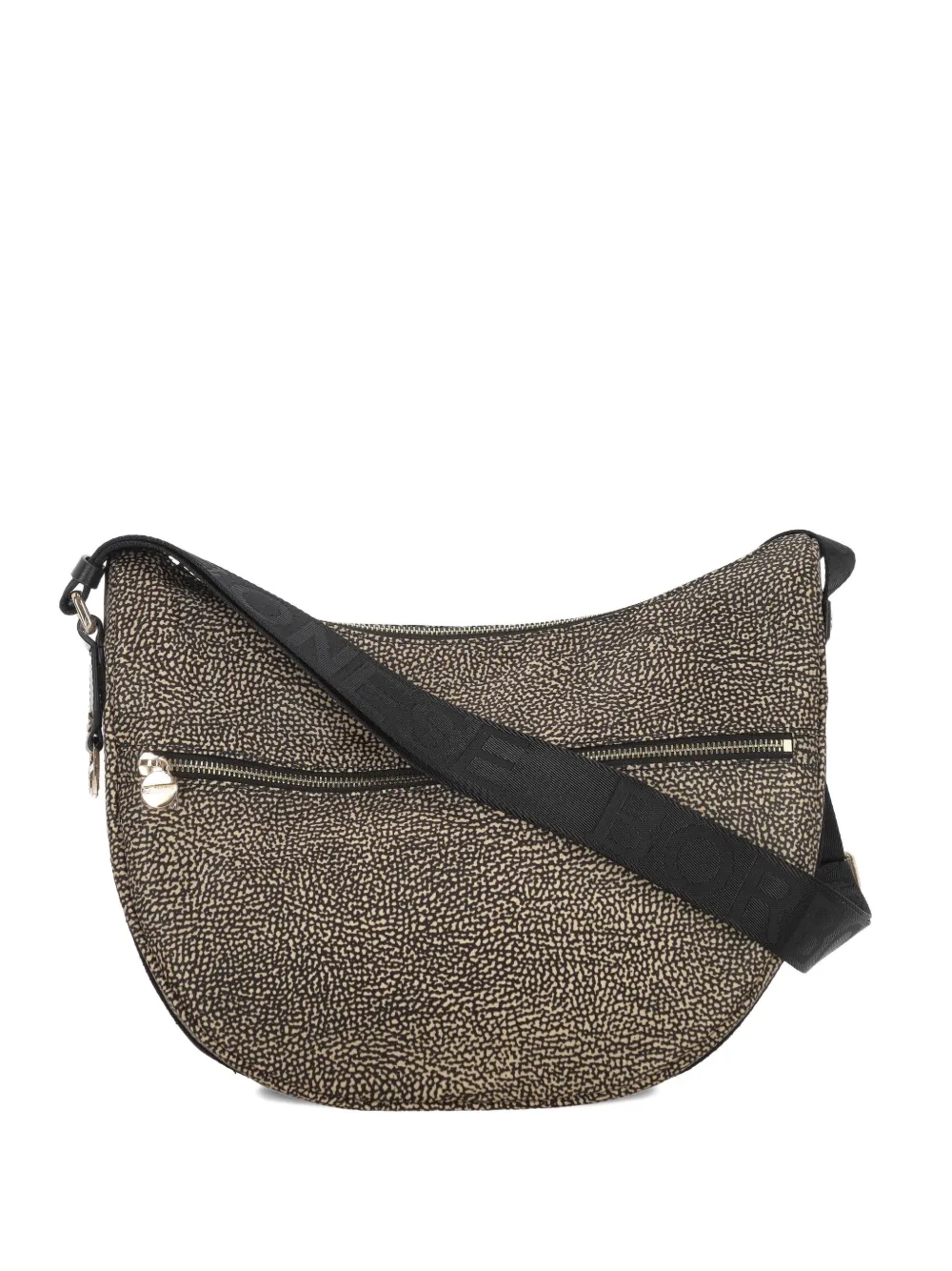 Borbonese Small Luna Shoulder Bag In Neutral