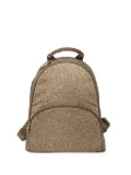Borbonese medium printed backpack - Neutrals
