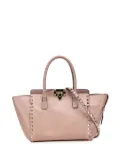 Valentino Garavani Pre-Owned 2000-2017 Small Leather Rockstud Double Handle Tote satchel - Brown