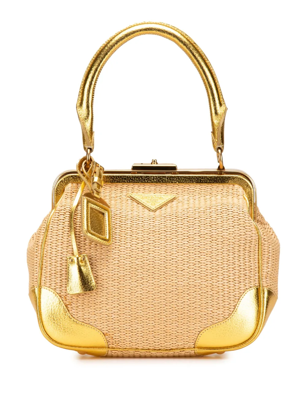 Prada Pre-Owned 2000-2024 Raffia Frame handbag | Brown | Image 1