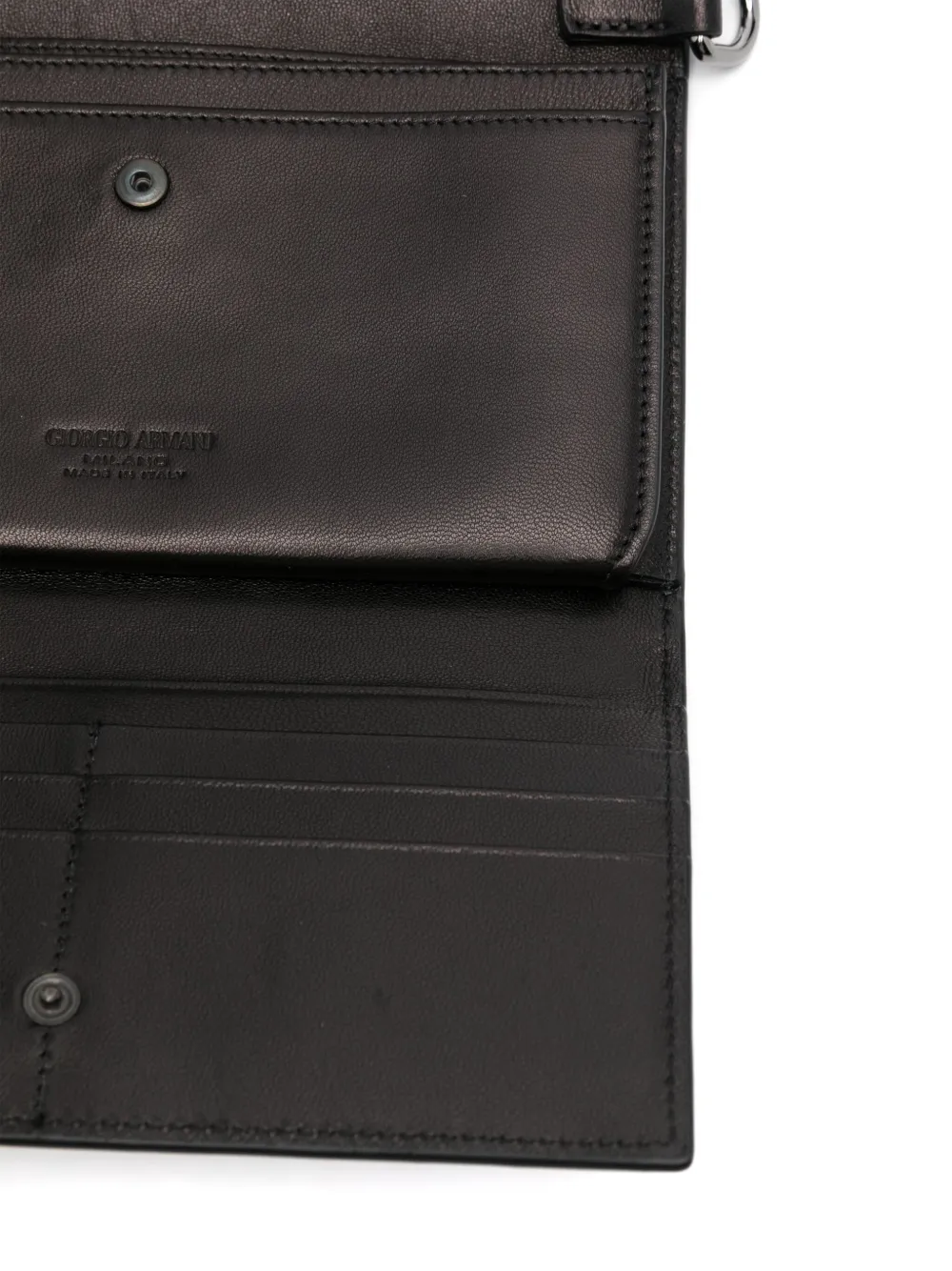 Giorgio Armani Leren schoudertas Groen