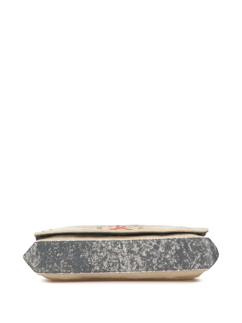 Pre-owned Chanel 2014 Medium Canvas Graffiti Tromp L Oeil Oh My Boy Flap Crossbody Bag