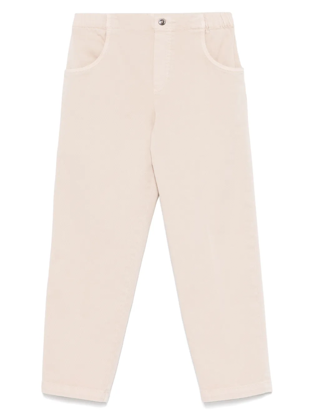 michael coal logo-tag trousers | Neutrals | Image 1