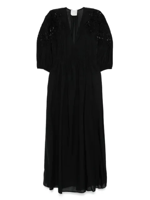 Forte Forte embroidered-shoulder maxi dress
