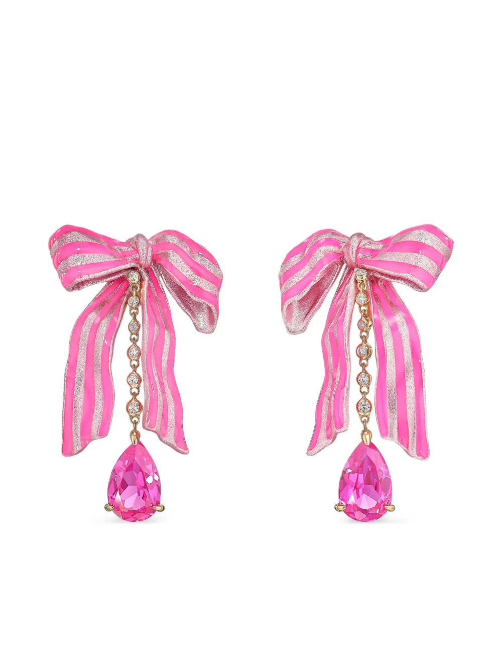 Anabela Chan aretes Bardot Bow en oro de 18kt con gemas | dorado | Image 1