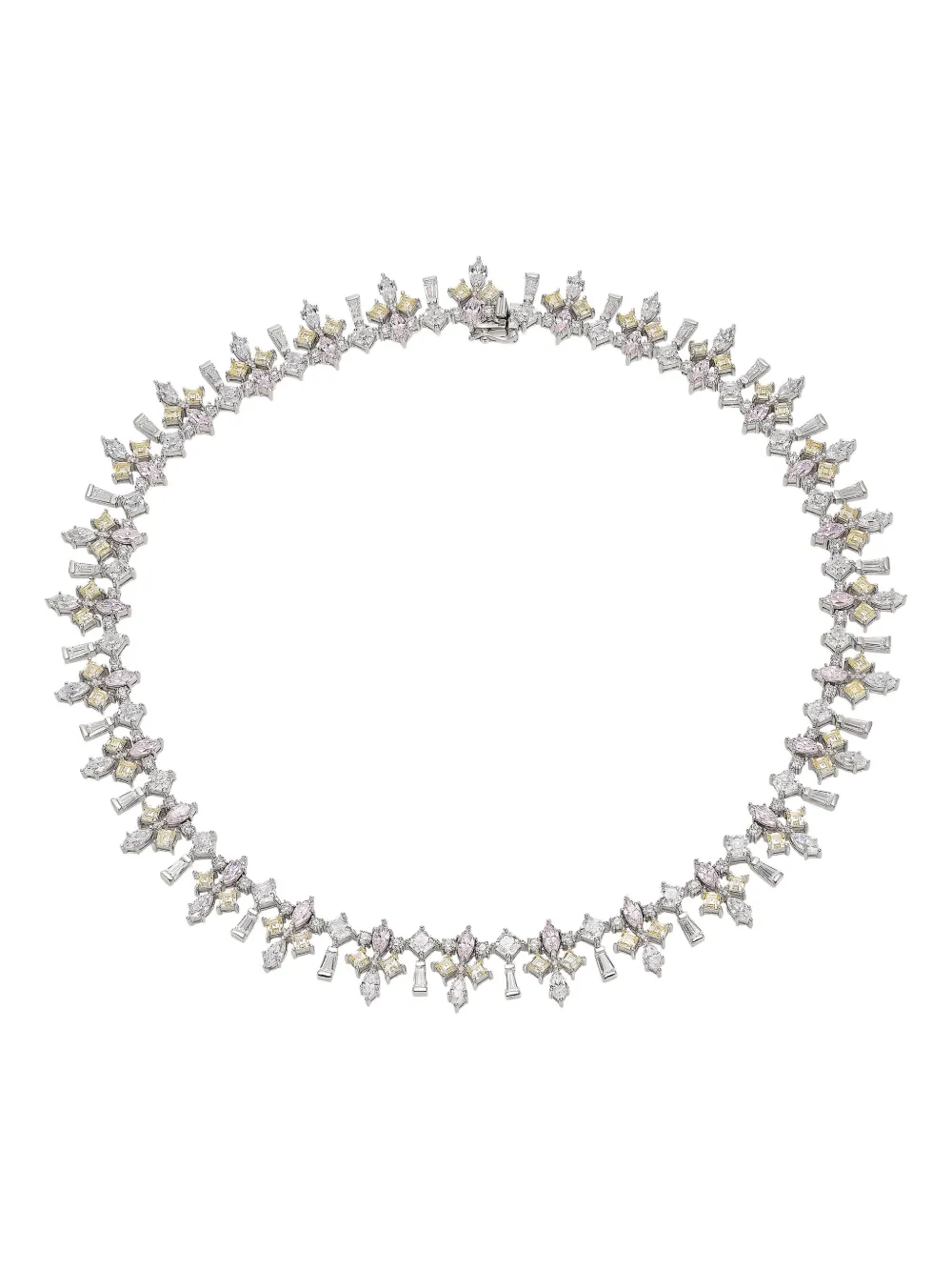 18K white gold Candy Fleur-De-Lys diamond necklace