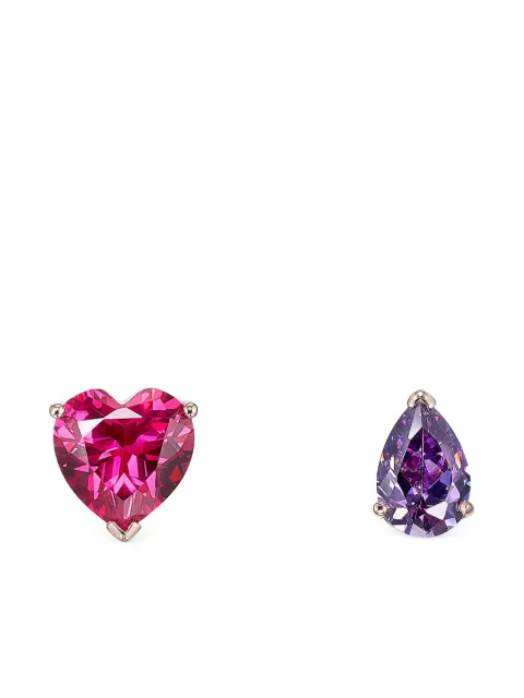 Anabela Chan 14K rose gold and 18K gold vermeil Love & Tears ruby and amethyst earrings