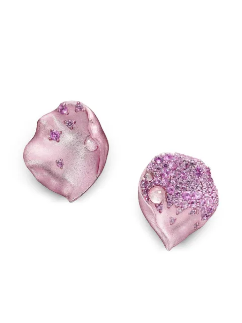 Anabela Chan 14K white gold and rhodium vermeil Petal sapphire and topaz earrings