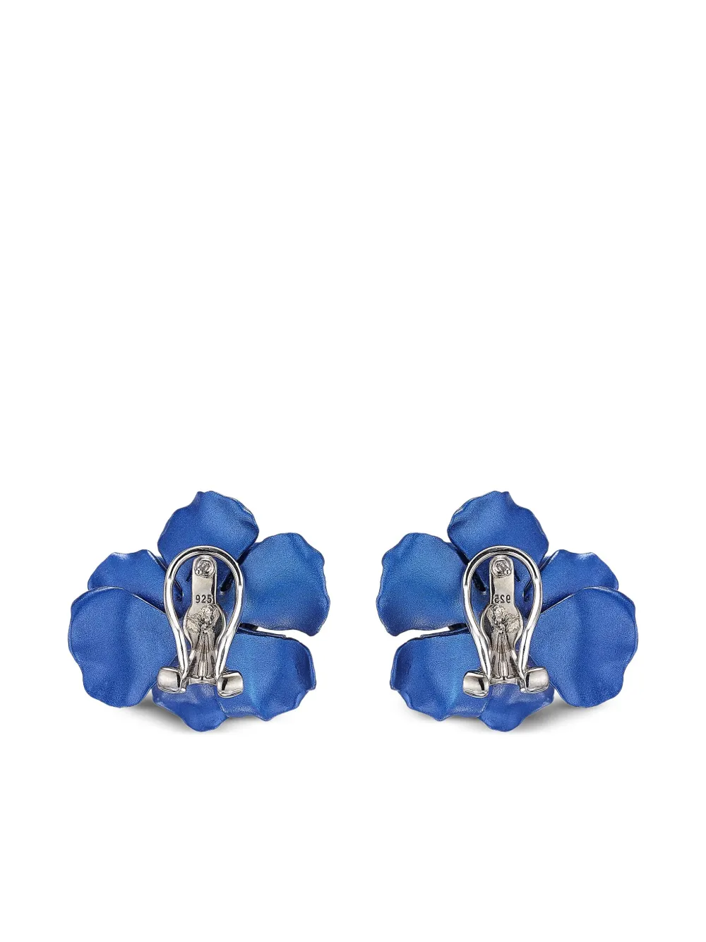 Anabela Chan 14k Yellow Gold And 18k Gold Vermeil Midnight Diamond Earrings In Blue