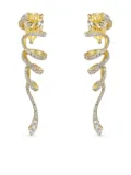 Anabela Chan 18kt gold vermeil Ribbon Twirl diamond earrings - White