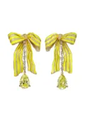 Anabela Chan 14K yellow gold Bardot Bow diamond and quartz earrings