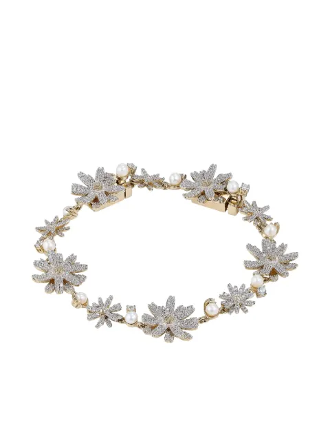 Anabela Chan 18K yellow gold Daisy diamond and freshwater pearl bracelet