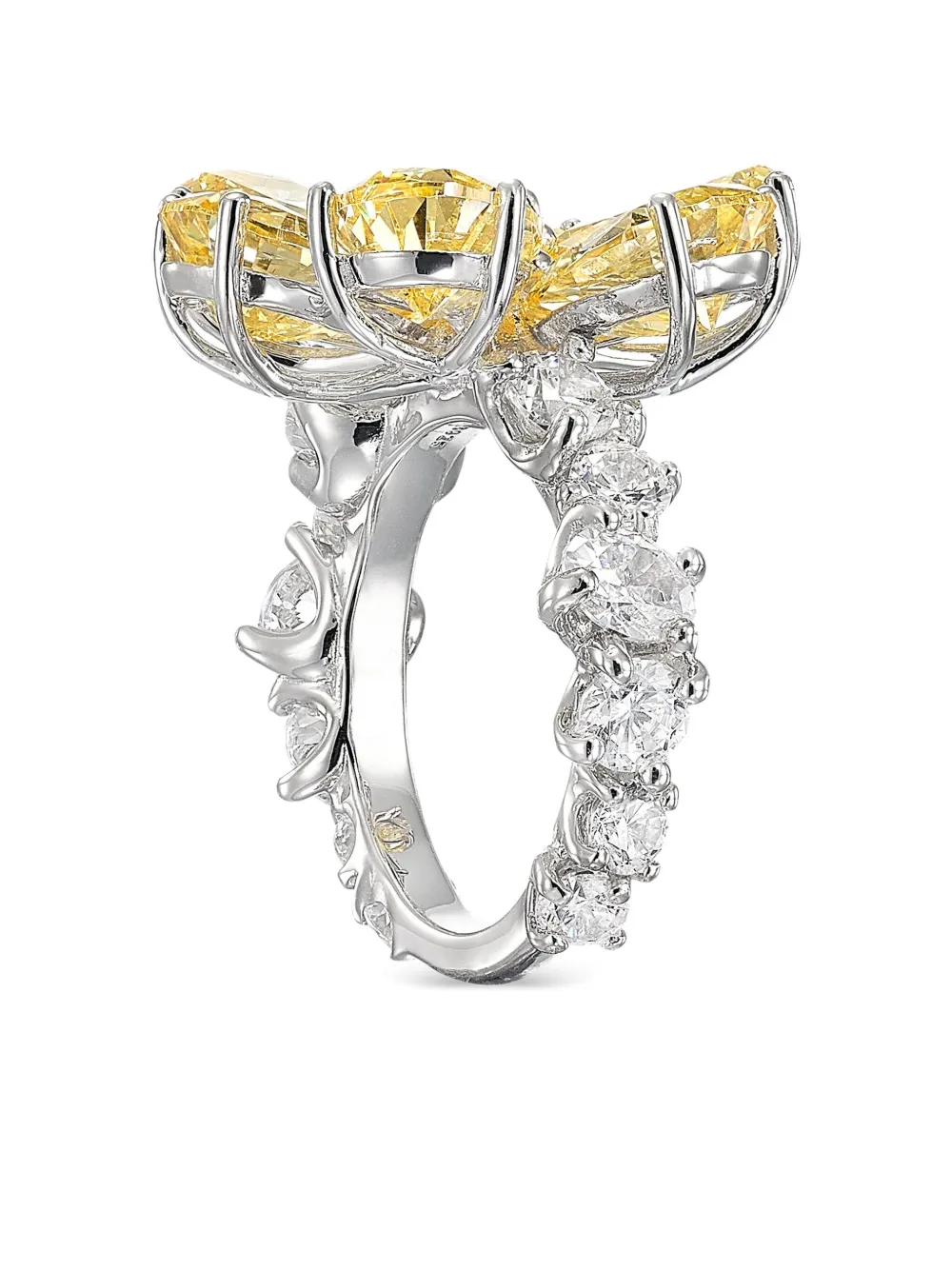 Anabela Chan 18k Yellow Gold Marguerite Daisy Lab-grown Diamond Ring In Yellow
