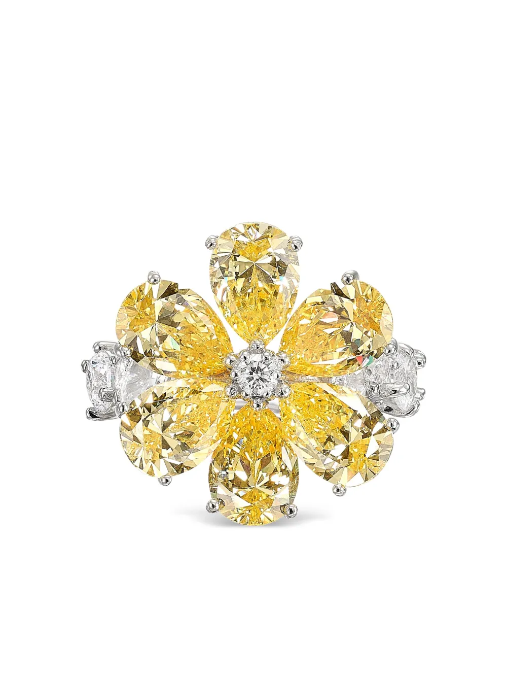 Anabela Chan 18k Yellow Gold Marguerite Daisy Lab-grown Diamond Ring In Yellow