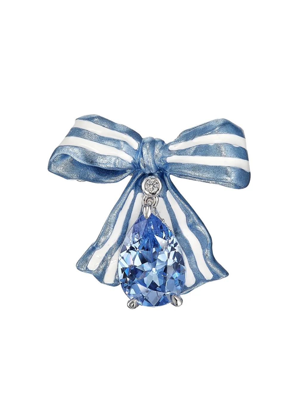 Anabela Chan Anello Bow in oro bianco 18 carati - Blu