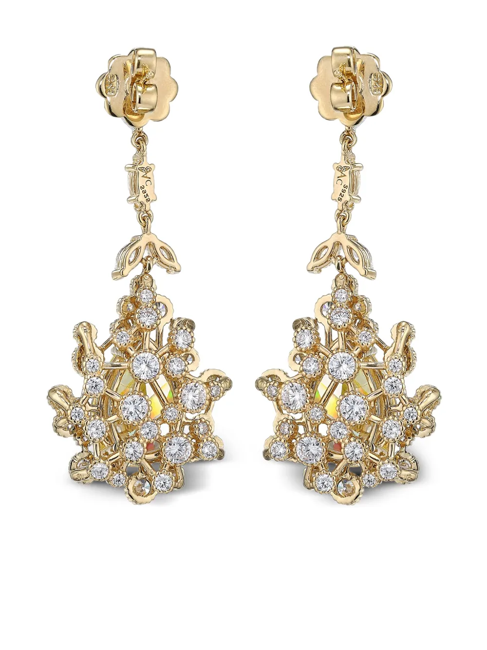 18kt gold vermeil Canary Spectra diamond earrings
