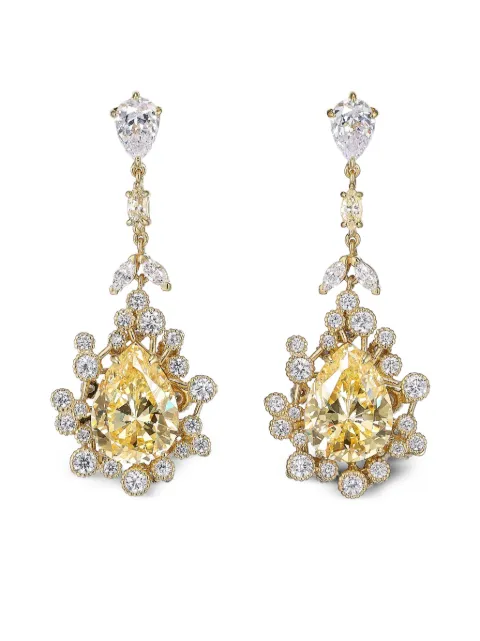 Anabela Chan 18kt gold vermeil Canary Spectra diamond earrings