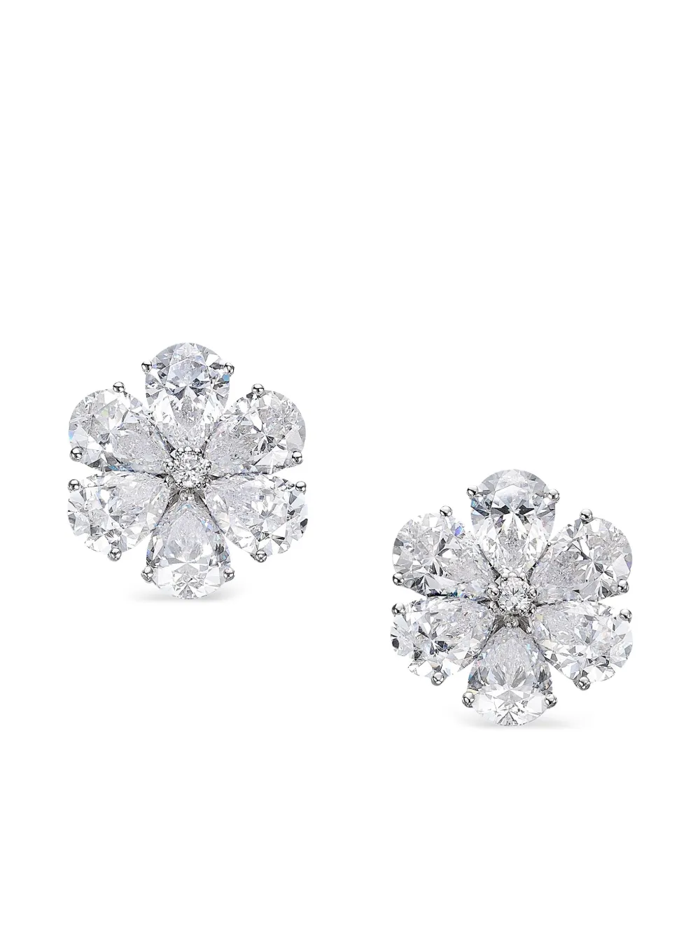 Anabela Chan Diamond Flower earrings | Silver | Image 1