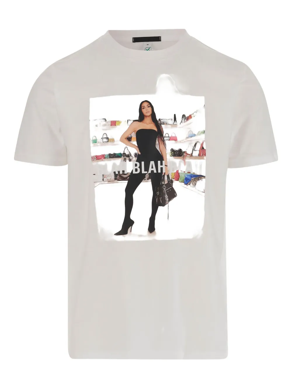 Black Score Katoenen T-shirt Wit