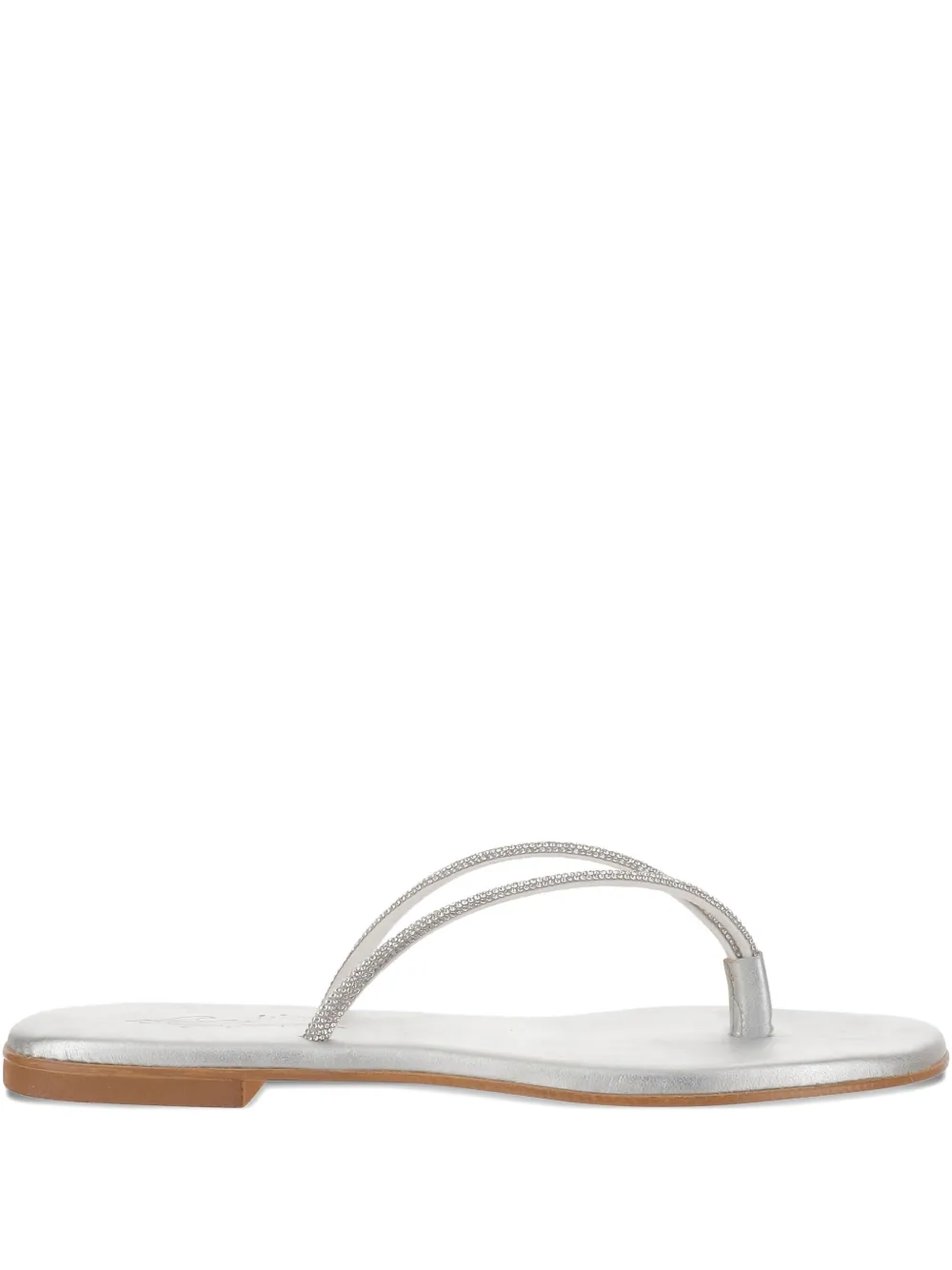 Kimaï leather flat sandals Silver