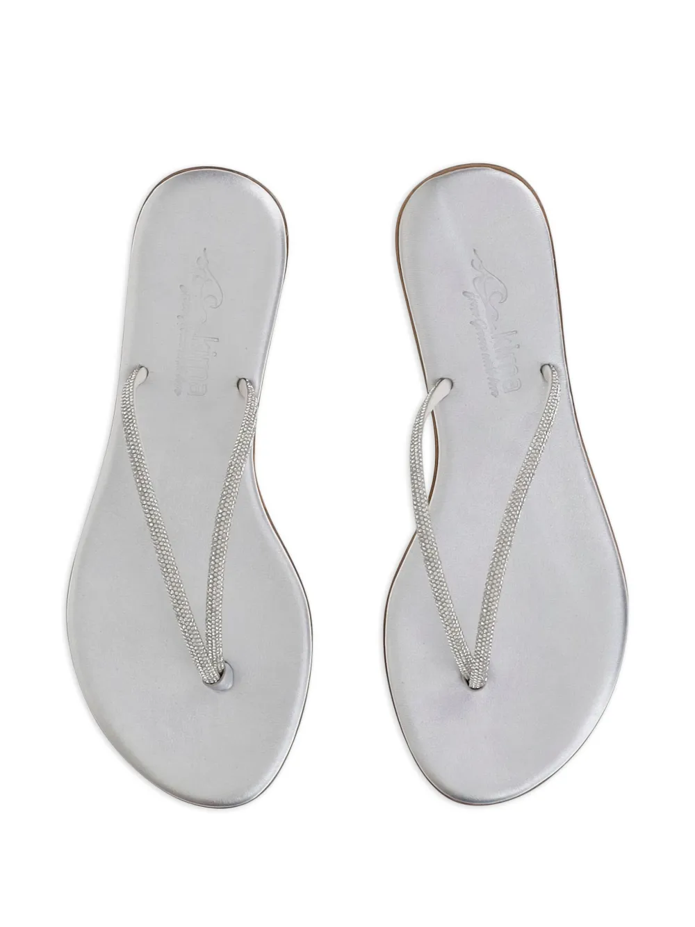 Kimaï leather flat sandals Silver