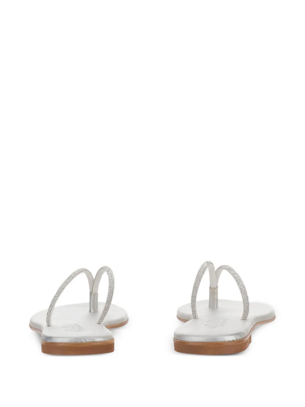 Kimaï leather flat sandals Silver