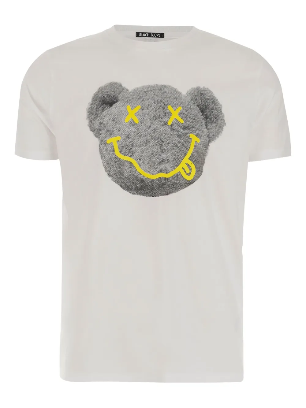 Black Score T-shirt met teddybeerprint Wit
