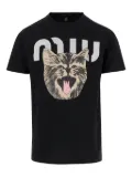 Black Score cotton T-shirt