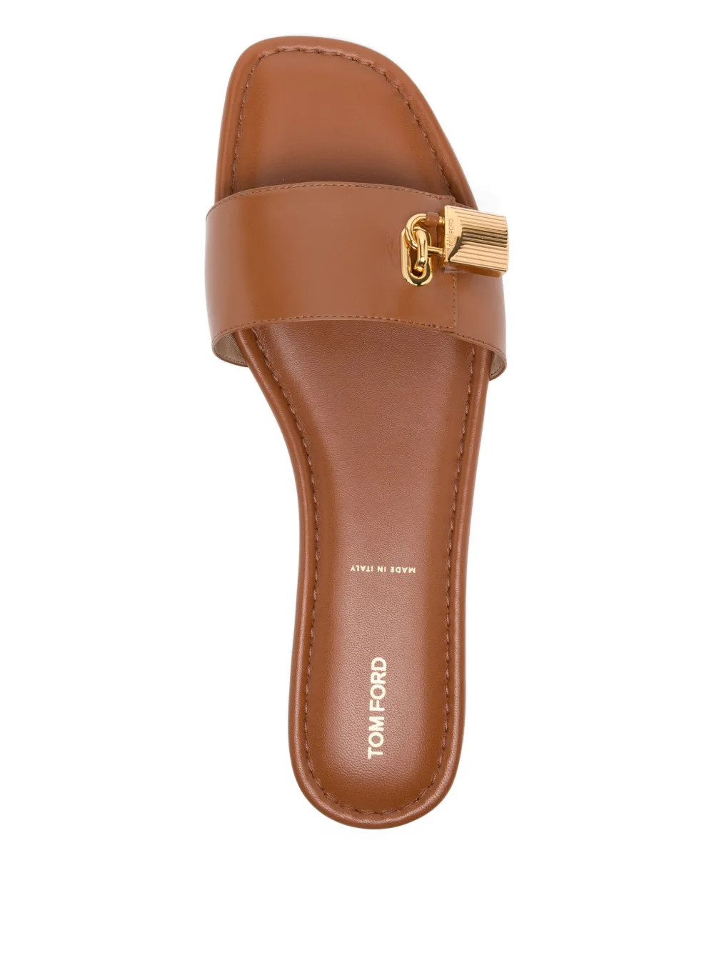 TOM FORD padlock slide Brown