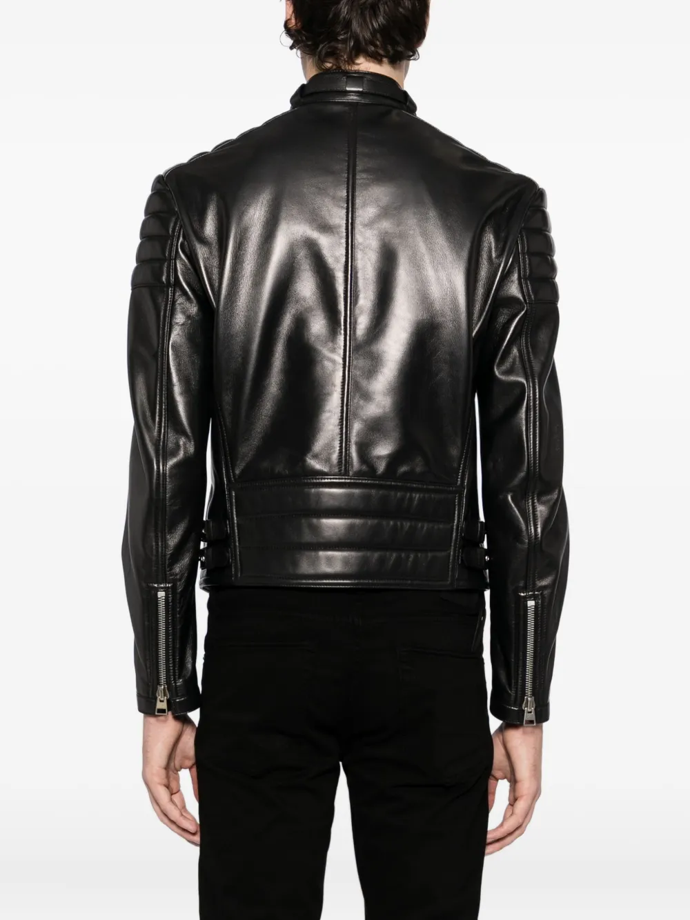 TOM FORD Leren bikerjack Zwart