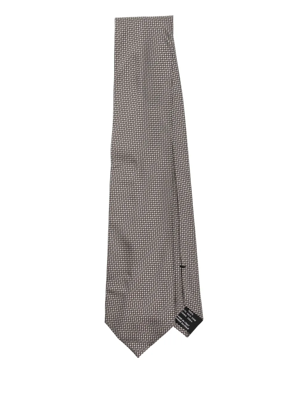 TOM FORD Stropdas met geometrisch jacquard Grijs