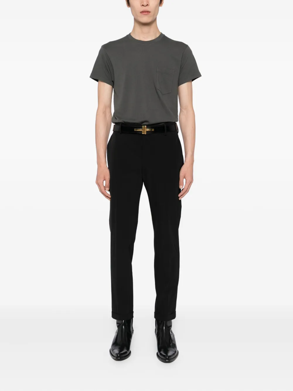 TOM FORD Katoenen T-shirt Grijs