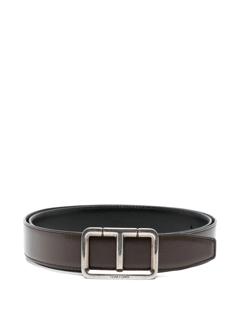 TOM FORD Leren gespriem Bruin