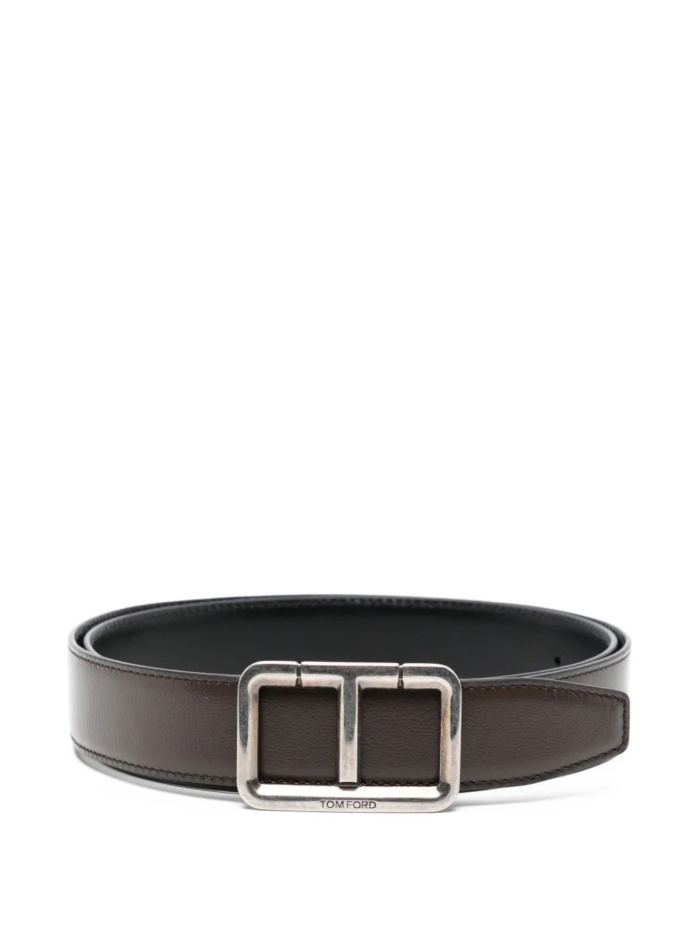 TOM FORD T-buckle leather belt | Brown | Image 1