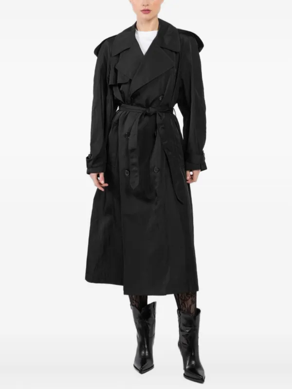 WARDROBE.NYC Technical Trench Coat in Black