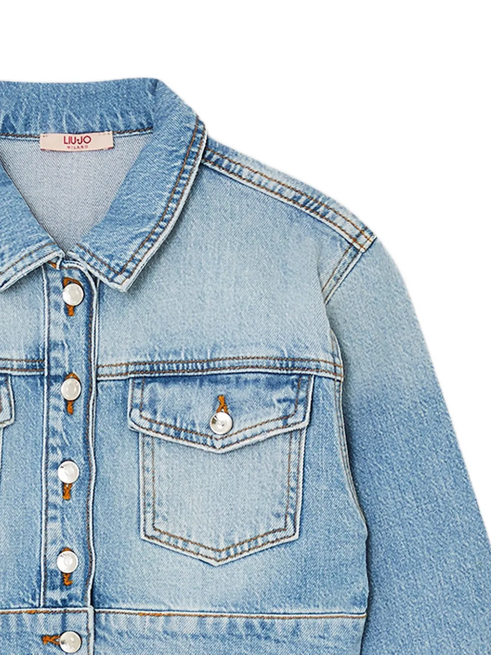 LIU •JO DENIM CROPPED JACKET 