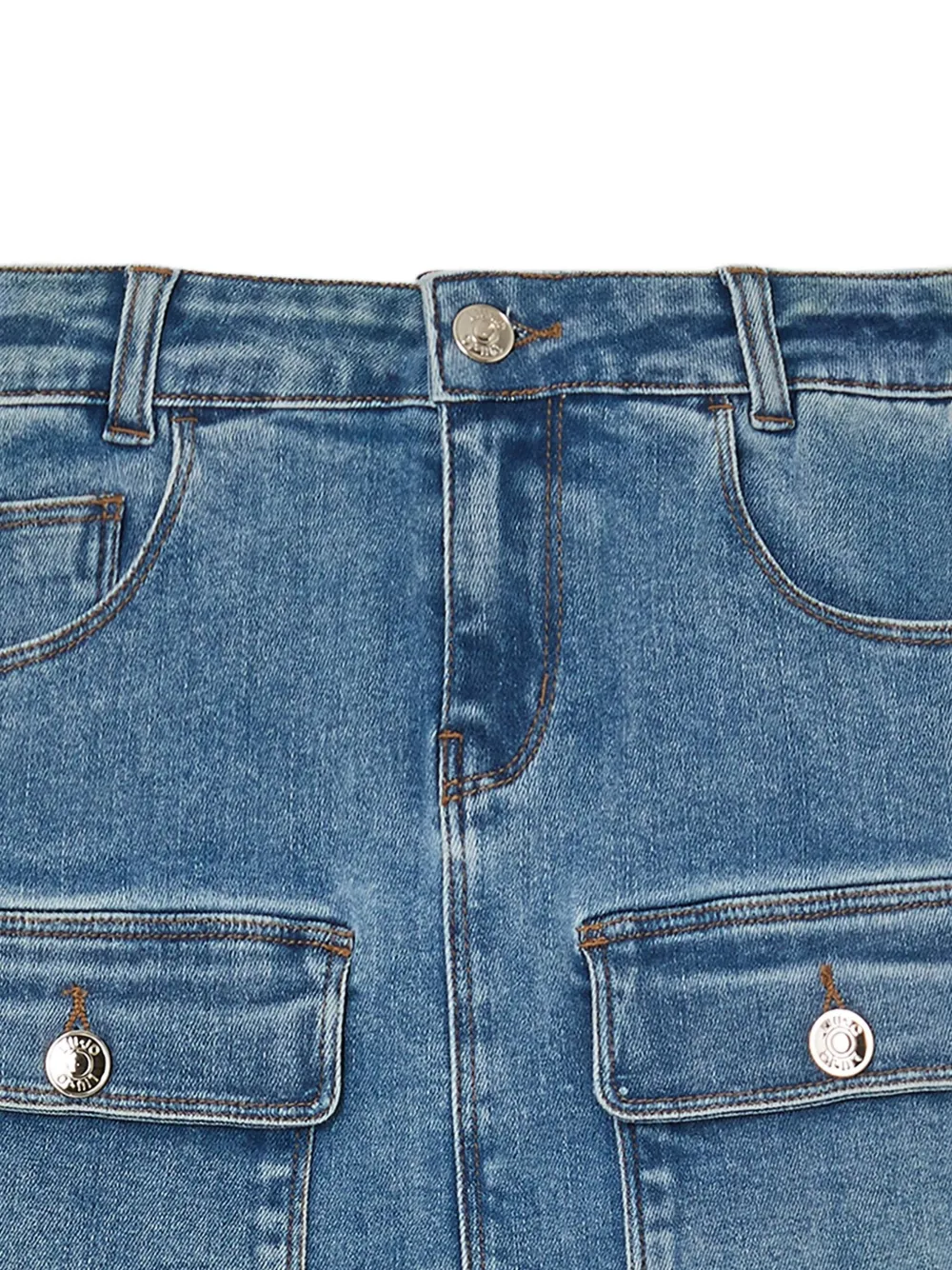 Liu Jo Kids denim mini skirt with patch pockets | Denim Skirts | Image 2