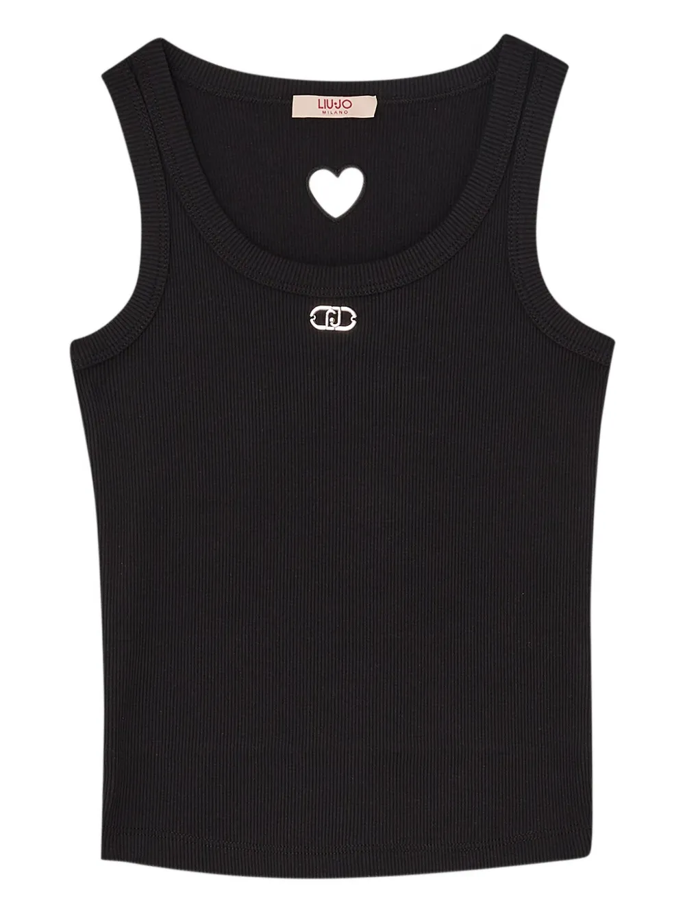 Liu Jo Kids Geribbelde tanktop Zwart