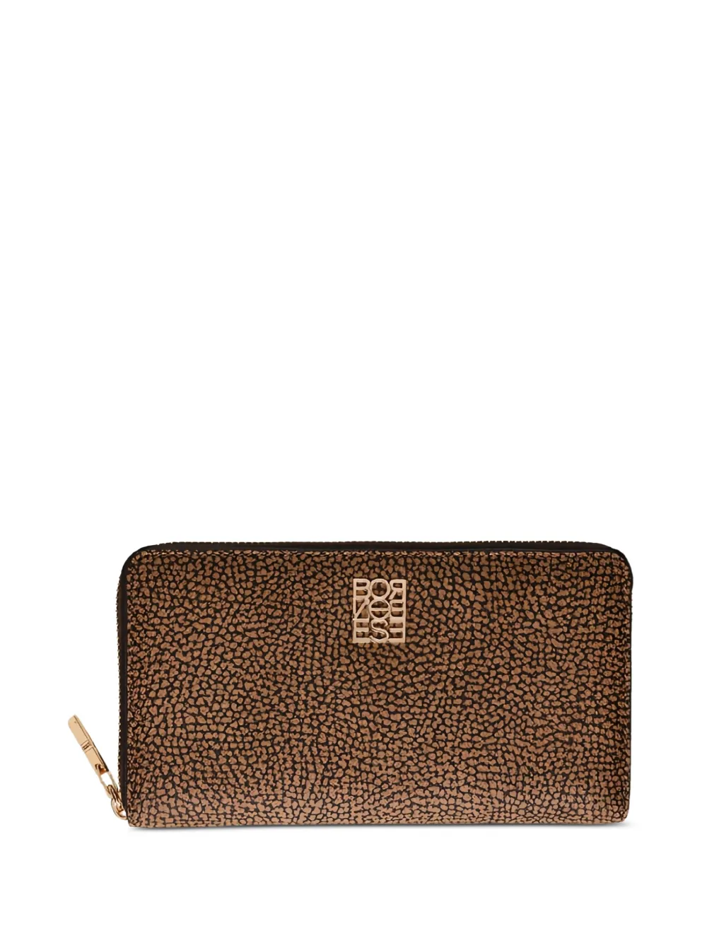pebbled leather zip-around wallet