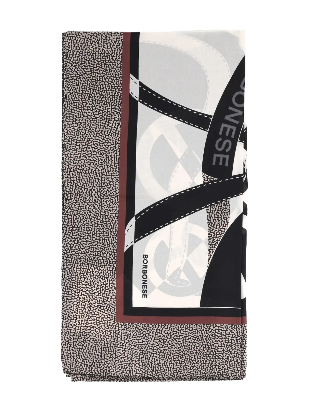 Borbonese silk scarf | Neutrals | Image 1