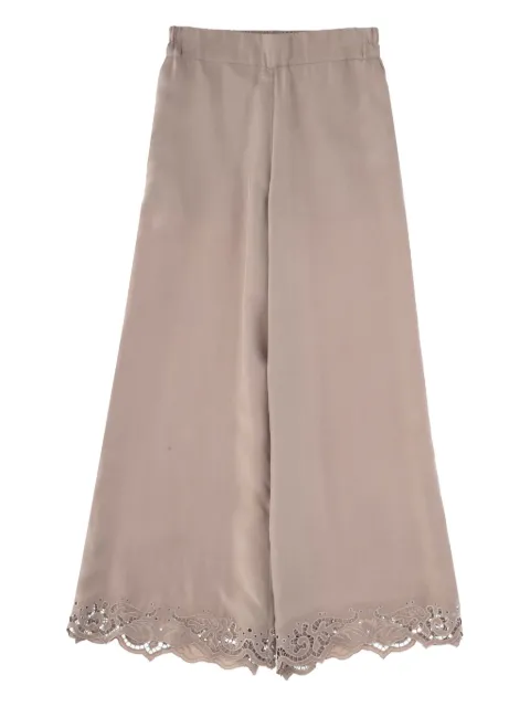 EMMA E GAIA lace-detailed trousers